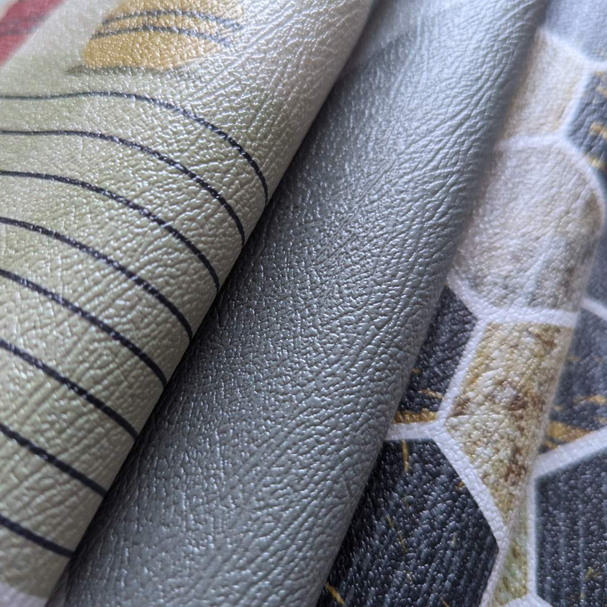 Stilvolle Tischdecke in Lederoptik, Tischauflage in Lederoptik "Marble Composition"