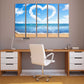 Herz-Wand-Dekor, Liebes-Wand-Kunst-Gemälde auf Leinwand, Valentinstag-Geschenk, Meereslandschaft-Gemälde, blaue Himmel-Wand-Kunst, Liebesbild