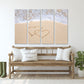 Herz-Wand-Dekor, Liebes-Wand-Kunst-Gemälde auf Leinwand, Valentinstag-Geschenk, Meereslandschaft-Gemälde, Liebesbild, Tiefsee-Sand-Herzen im Sand