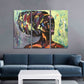 Schwarze Frau Wandkunst Afro Frau Abstrakte afrikanische Wandkunst Afrikanische Leinwand Kunst Malerei Große Wandkunst Trendy Wandkunst Afroamerikanische Kunst