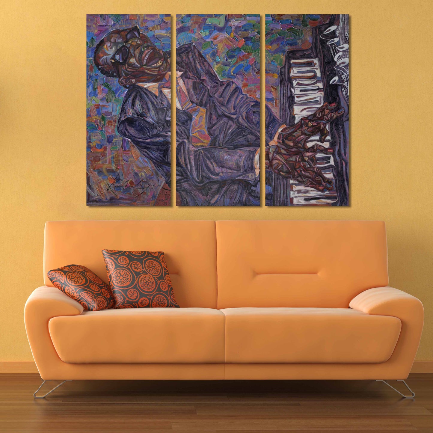 Musik Wandkunst Jazz Wanddekoration Jazz Club Dekor Afroamerikanische Wandkunst Jazz Leinwanddruck Schwarzer Mann Wandkunst