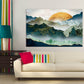 Blue Ridge Mountains Abstrakte Wandkunst Gemälde auf Leinwand Natur Wandkunst Japanische Kunst Leinwand Berge Wandkunst Rauchberge Geschenk