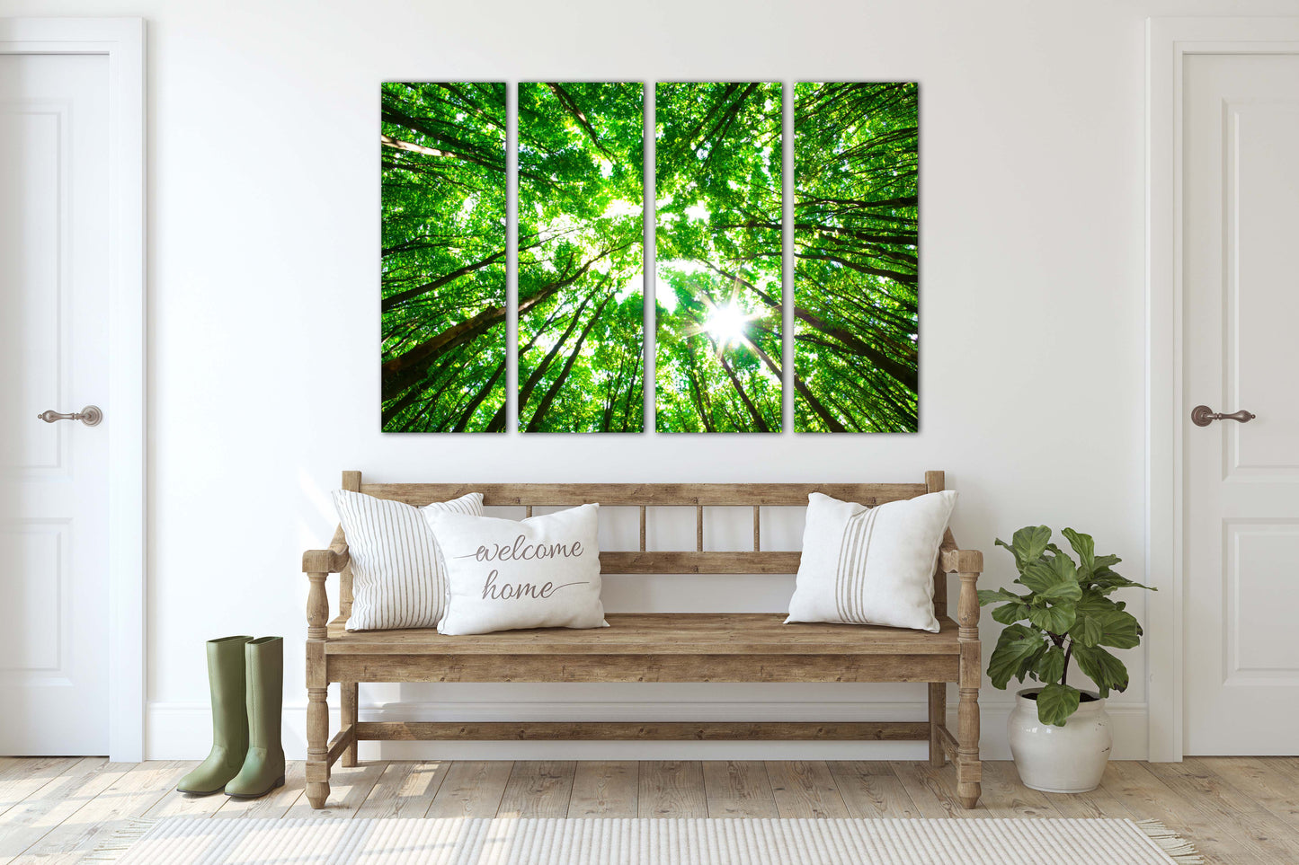 Baumspitze Wandkunst Wald Wandkunst Baum Ast Druck Home Wanddekoration Leinwandgemälde Bauernhaus Wanddekoration Multi Panel Wandkunst