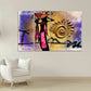 Afrikanische ethnische Retro-Illustration Abstrakte afrikanische Wandkunst Masai Leinwanddruck afrikanische Leinwand Kunst Malerei Masai Malerei Skurrile Kunst
