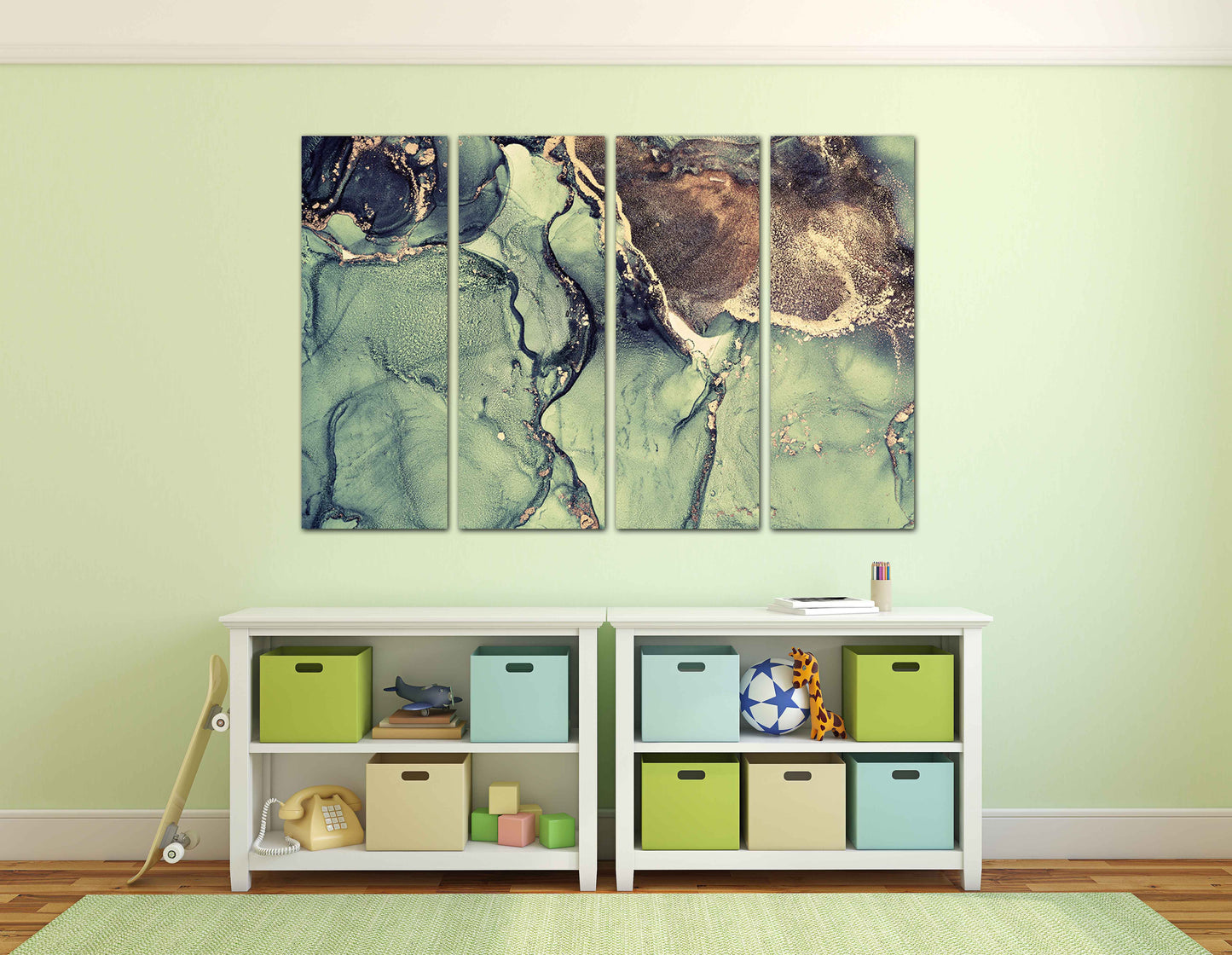 Marmor-Wand-Dekor Marmor Leinwand abstrakte abstrakte Wandkunst Gemälde auf Leinwand Multi-Panel-Wand-Kunst Marmor Leinwand Pour Malerei