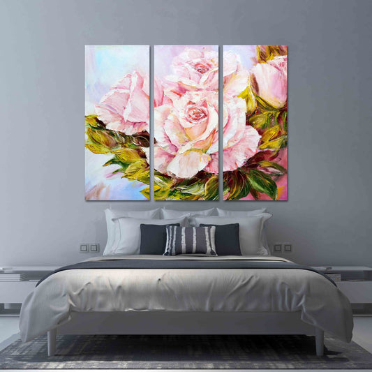 Flowers wall art Vintage floral oil painting home wall decor canvas painting Wall art boho flowers flowers canvas living room wall art