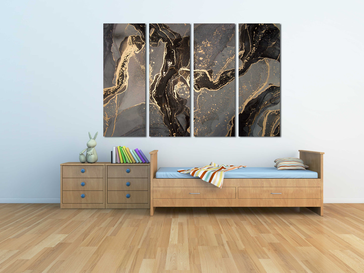 Wandkunstset aus schwarzem und goldenem Marmor Wandkunst aus grauem Marmor Exklusive beliebte Marmorkunst Goldgraue Wandkunst Moderne abstrakte Kunst