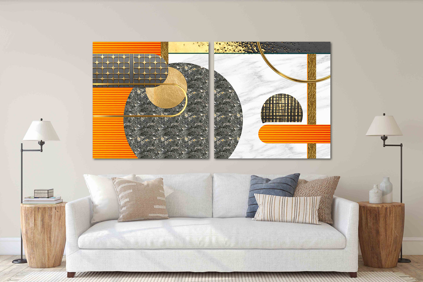 Geometrische Wandkunst Moderne abstrakte Kunst Abstrakter Kunstdruck Mehrteilige Leinwand Wanddekoration Abstrakte Wandkunst Abstrakte Malerei