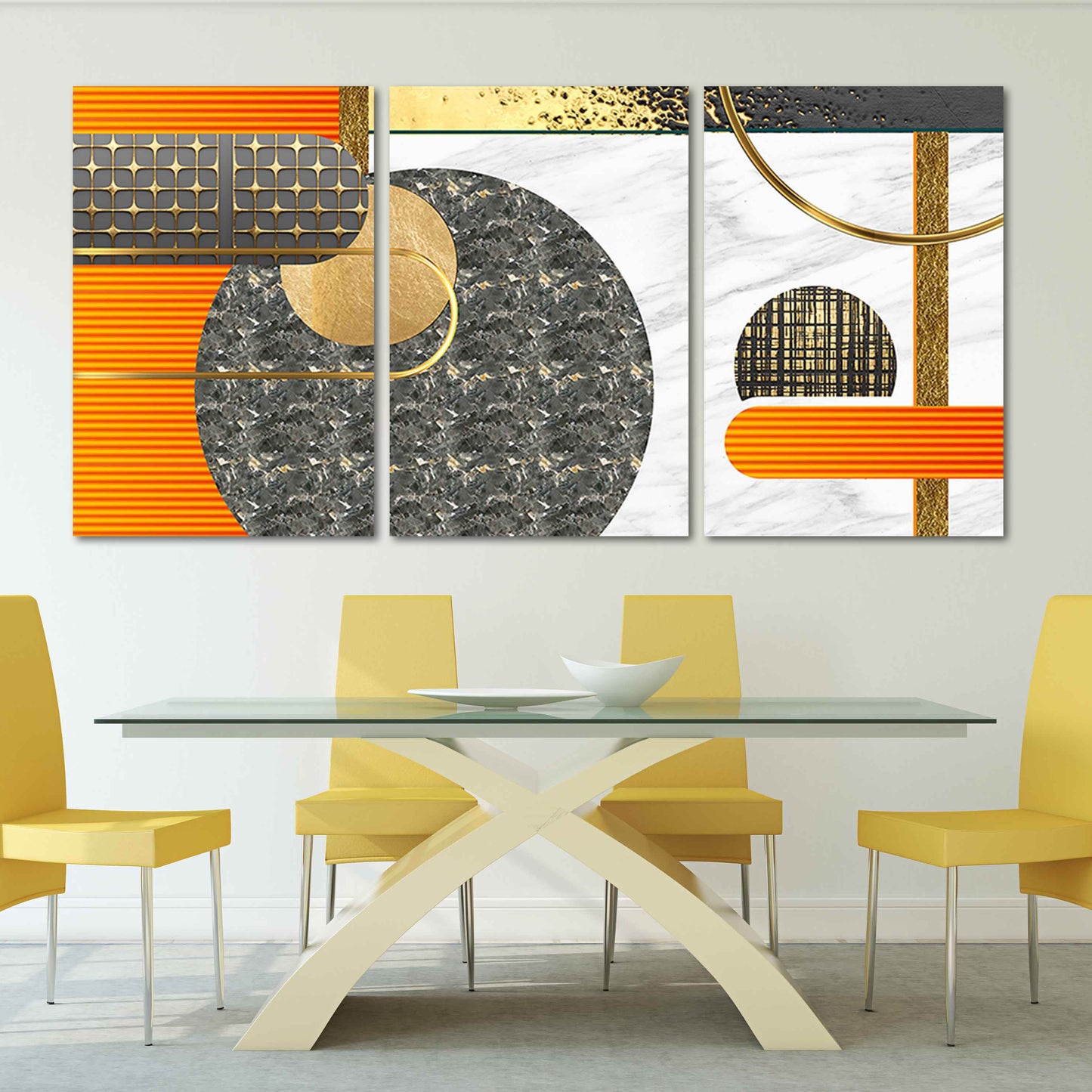 Geometrische Wandkunst Moderne abstrakte Kunst Abstrakter Kunstdruck Mehrteilige Leinwand Wanddekoration Abstrakte Wandkunst Abstrakte Malerei