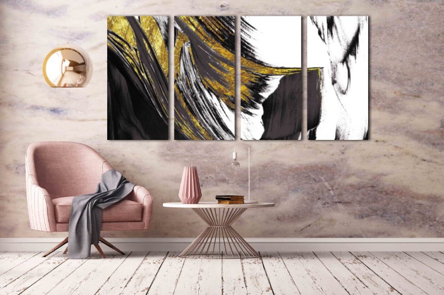 Abstrakter Kunstdruck, moderne abstrakte Kunst, mehrteilige Leinwand, Wanddekoration für Räume, abstrakte Wandkunst, abstraktes Gemälde, extragroße Wandkunst