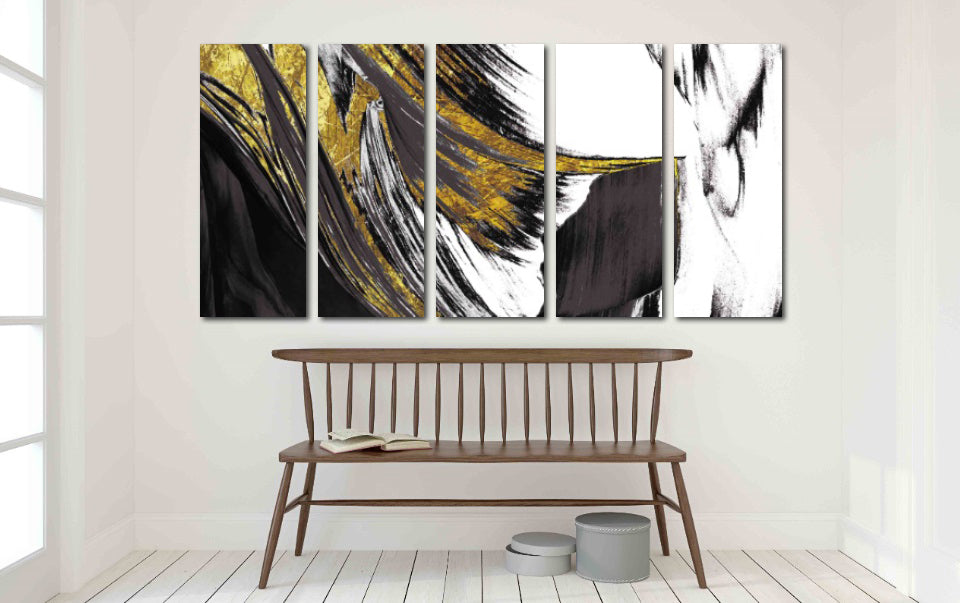 Abstrakter Kunstdruck, moderne abstrakte Kunst, mehrteilige Leinwand, Wanddekoration für Räume, abstrakte Wandkunst, abstraktes Gemälde, extragroße Wandkunst