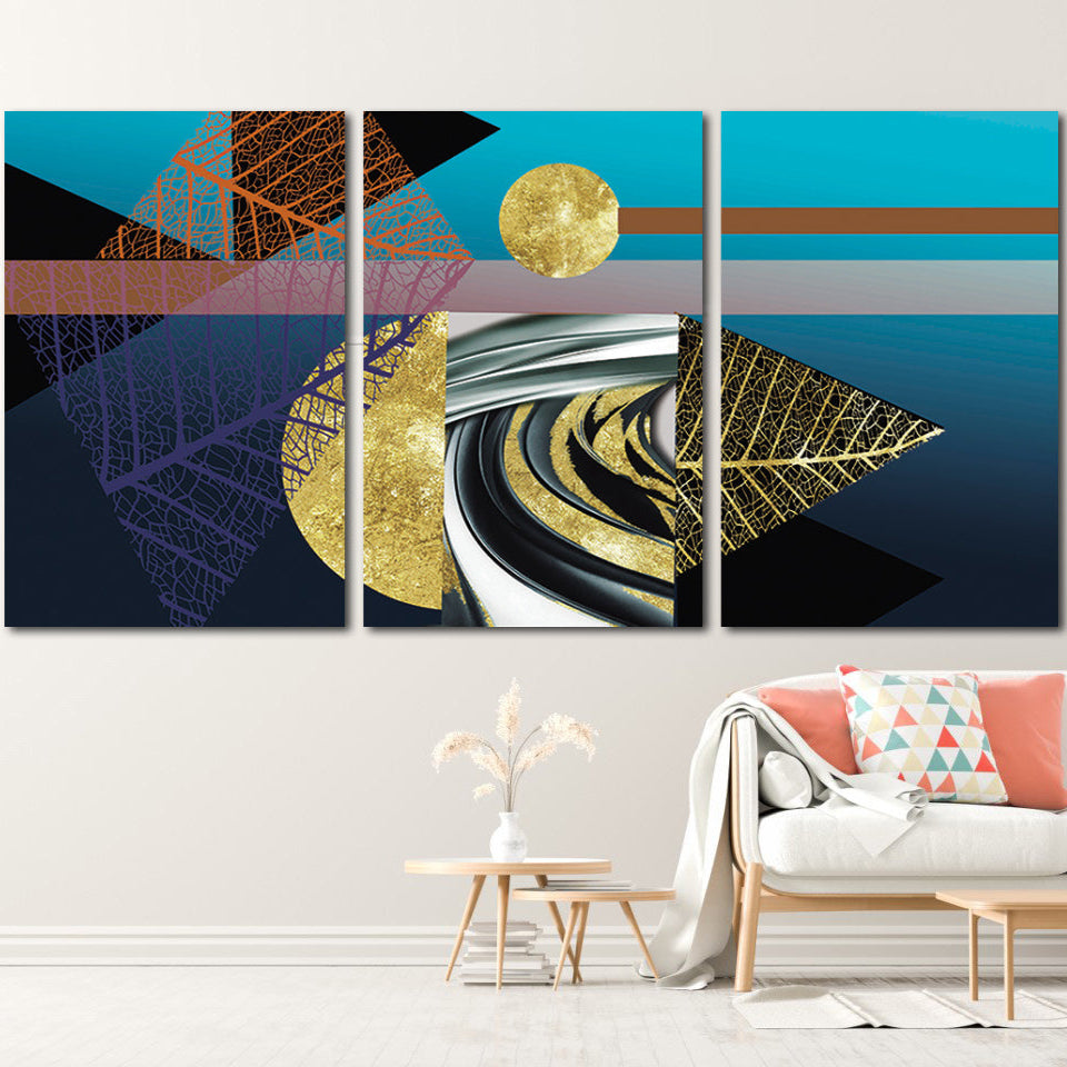 Geometrische Wandkunst Moderne abstrakte Kunst Abstrakter Kunstdruck Mehrteilige Leinwand Wanddekoration Abstrakte Wandkunst Abstrakte Malerei