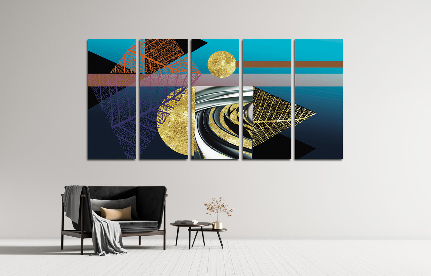 Geometrische Wandkunst Moderne abstrakte Kunst Abstrakter Kunstdruck Mehrteilige Leinwand Wanddekoration Abstrakte Wandkunst Abstrakte Malerei