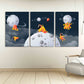 Weltraumposter Weltraum Home Wandbild Planeten Poster Сosmos Leinwandbild Wandkunst Space Marine Wanddekoration Fantasy Art