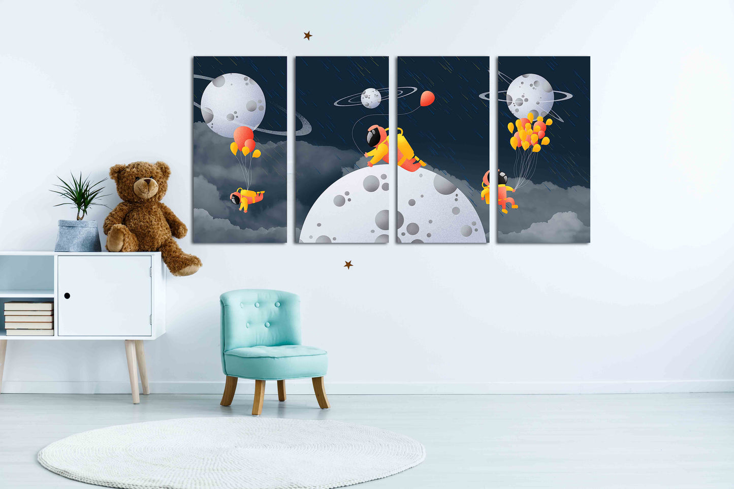 Weltraumposter Weltraum Home Wandbild Planeten Poster Сosmos Leinwandbild Wandkunst Space Marine Wanddekoration Fantasy Art