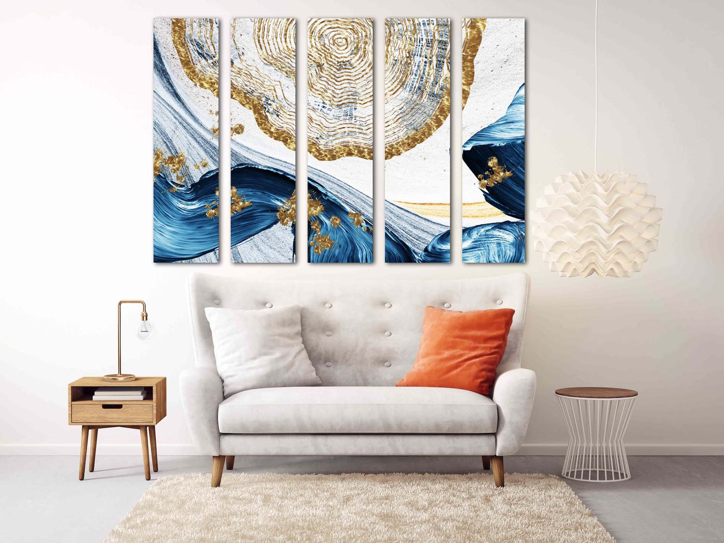 Geometrische Muster Moderne abstrakte Kunst Wandcollage-Set Mehrteilige Leinwand Wandkunst Leinwandgemälde Abstrakte Wandkunst Wohnwanddekor