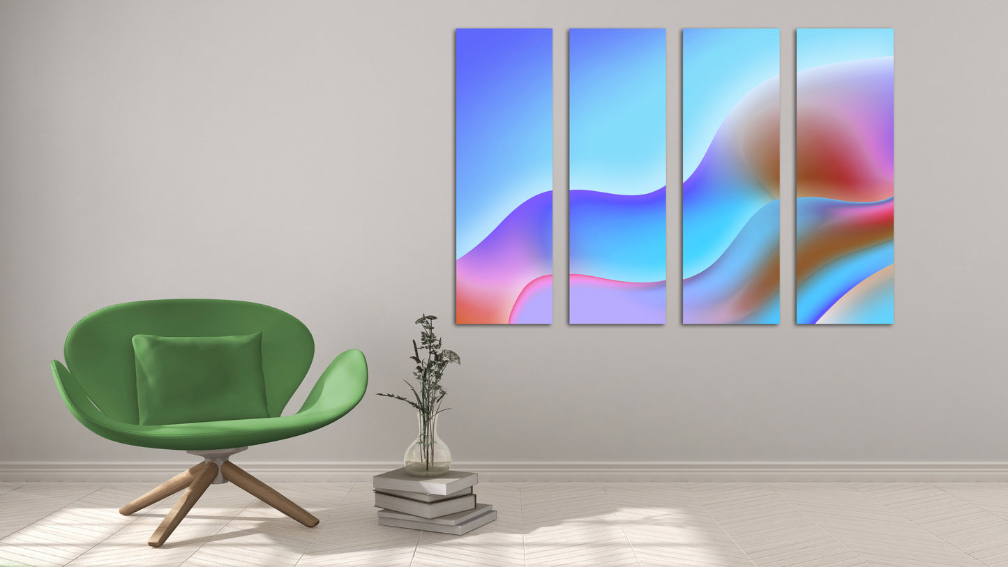 Abstraktes expressionistisches Gemälde, abstraktes farbenfrohes Gemälde, groß, moderne abstrakte Kunst, Wandcollage-Set, abstrakte Wandkunst, Heimwanddekor