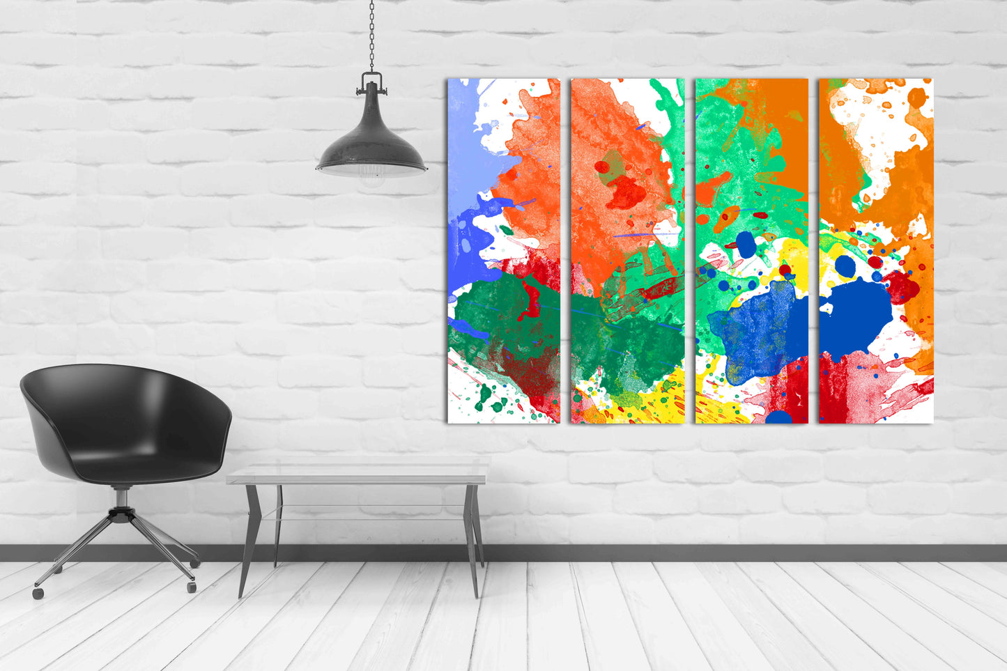 Abstrakter Druck mit Pinselstrichen, Aquarell, abstrakte Wandkunst, Heimwanddekoration, moderne abstrakte Kunst, mehrteilige Leinwand, 3-teilige Wandkunst