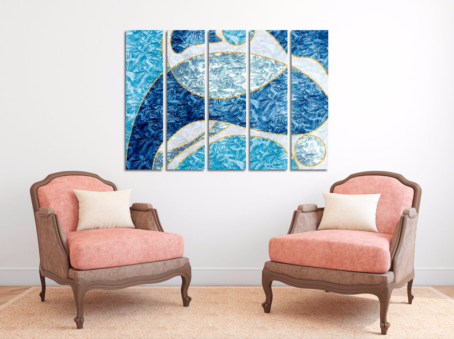 Abstraktes buntes Gemälde groß Moderne abstrakte Kunst Expressionistische Malerei Abstrakte Wandkunst 3-teiliger Rahmen Leinwand Home Wanddekoration