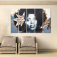Schwarze Afrofrau Wandkunst, afroamerikanische Kunst auf Leinwand, schwarzer Frauendruck, mehrteiliges extra großes Leinwandbild