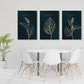 Plant wall art floral paintings decorative gift minimalist art printable wall art flower canvas leaves wall art set of 3 prints