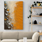 Abstract wall art, framed butterfly artwork, printable orange wall art, large floater frame canvas print, contemporary living room wall art