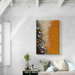 Abstract wall art, framed butterfly artwork, printable orange wall art, large floater frame canvas print, contemporary living room wall art