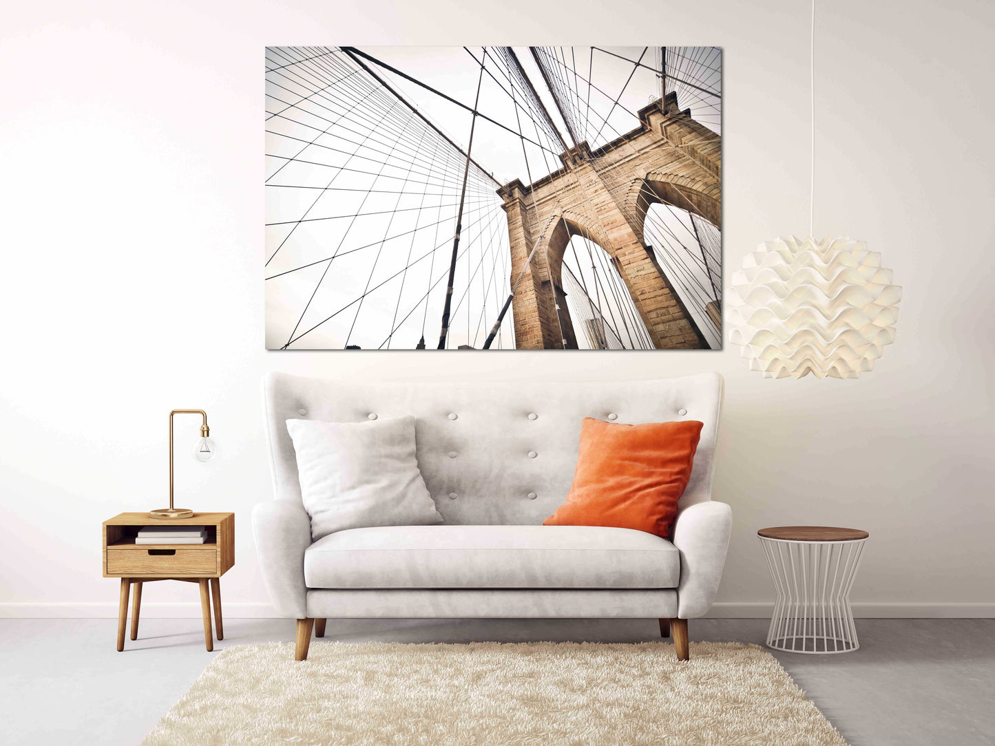 Brooklyn Bridge-Aufnahme vom Walkover Brooklyn Bridge-Druck Brooklyn Bridge-Fotoleinwand Brooklyn New York City Brooklyn Bridge-Wandkunst