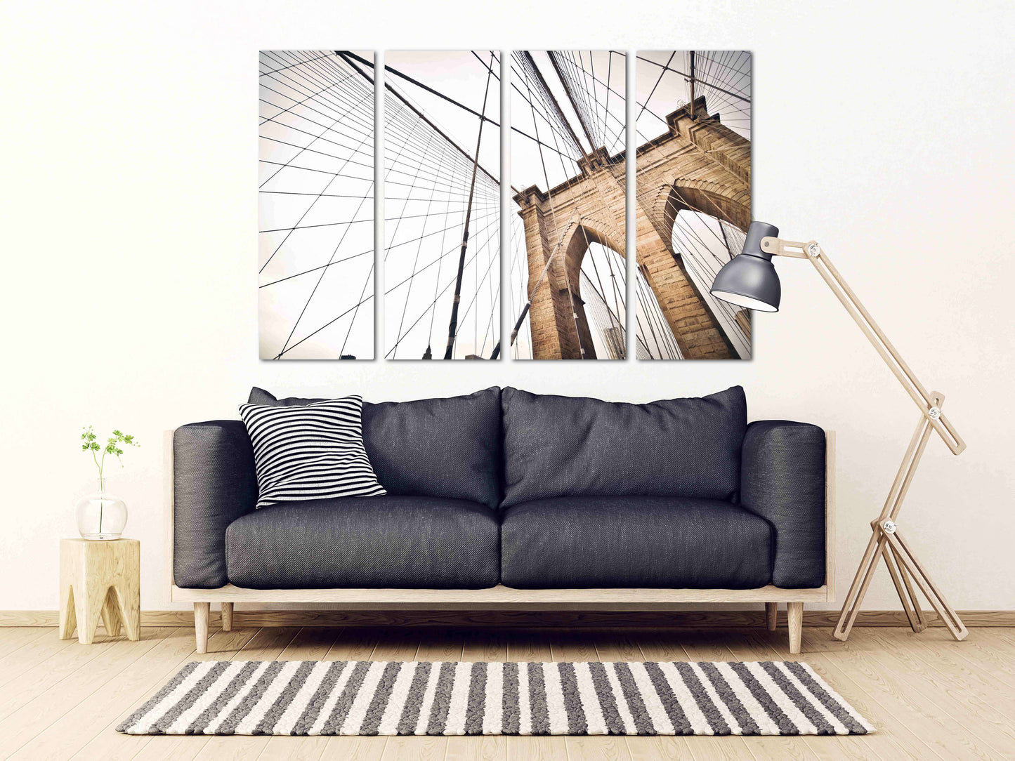 Brooklyn Bridge-Aufnahme vom Walkover Brooklyn Bridge-Druck Brooklyn Bridge-Fotoleinwand Brooklyn New York City Brooklyn Bridge-Wandkunst