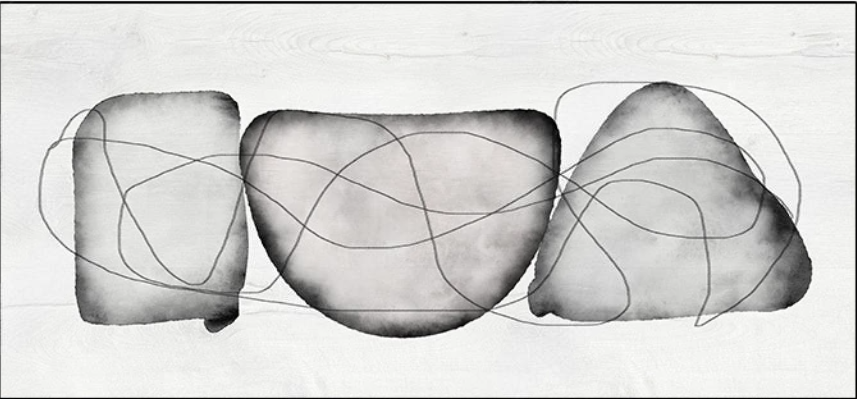 PVC-Tischdecke für Esstisch, Tischfolie in verschiedenen Größen "Karesansui Abstract"