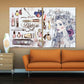 Fashion Wandkunst Vogue Wandkunst Gemälde Frauen Gesichter Wandkunst Gemälde auf Leinwand, Wohnwanddekoration, Leinwandgemälde, mehrteilige Wandkunst