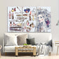 Fashion Wandkunst Vogue Wandkunst Gemälde Frauen Gesichter Wandkunst Gemälde auf Leinwand, Wohnwanddekoration, Leinwandgemälde, mehrteilige Wandkunst