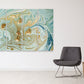 Fließender abstrakter Druck, Blaue Marmor Wandkunst, Abstrakte Wandkunst Gemälde auf Leinwand, Wohndekor Gold Marmor Wandkunst Multi Panel Wandkunst