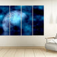 Mond Wandkunst, Сosmos Wandkunst Gemälde auf Leinwand Weltraum Dekor Home Wand Dekor Leinwand Gemälde Schlafzimmer Wand Dekor Multi Panel Wandkunst