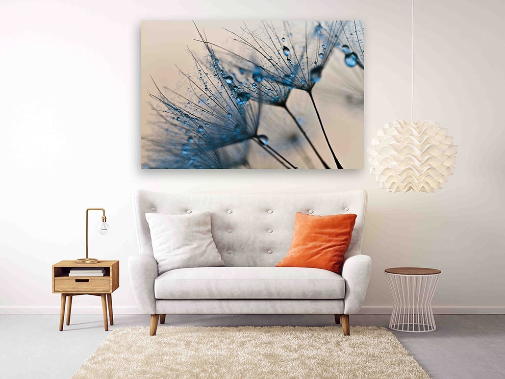 Dandelion wall art, Flowers wall art paintings on canvas, home wall decor, canvas painting, printable wall art, living room art