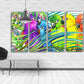 Vogel Wandkunst, Papagei Wandkunst Gemälde auf Leinwand, tropische Wandkunst, Wohnwanddekor Leinwandgemälde helle Wandkunst extra große Wandkunst