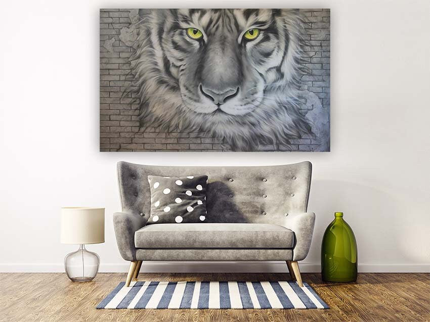 Tiger wall art wall art printable paintings on canvas, home wall decor canvas painting living room art, contemporary art black and white art