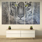 Tiger Wandkunst, druckbare Gemälde auf Leinwand, Wohndekor, Leinwandgemälde, Wohnzimmerkunst, zeitgenössische Kunst, Schwarz-Weiß-Kunst