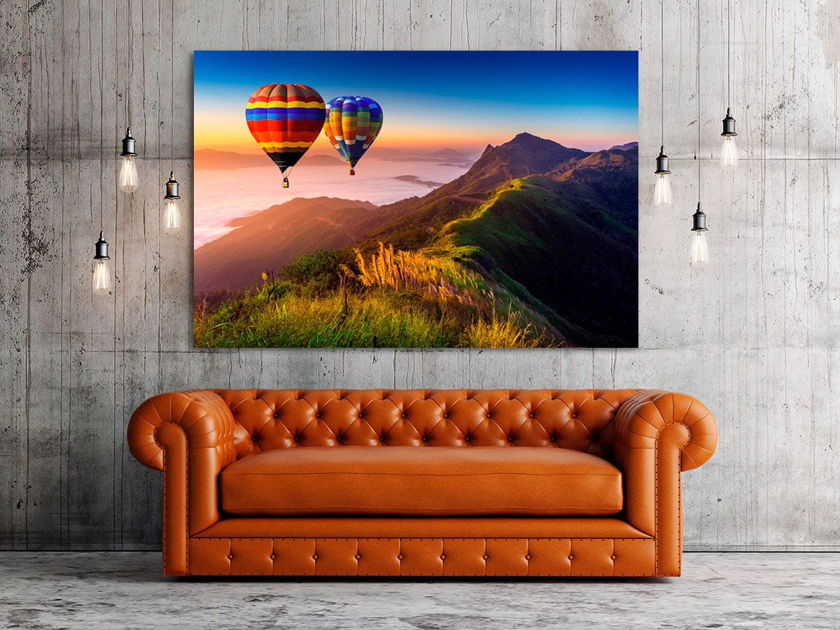 Landscape wall decor Nature wall art paintings on canvas farmhouse wall decor home wall decor canvas painting balloon wall art