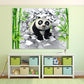 Panda Kinderzimmer Tier Leinwand Wandkunst Dschungel Kinderzimmer gerahmt Druck Spielzimmer Leinwand Gemälde Extra große Multi Panel Wandkunst