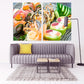 Sushi-Wandkunst, Küchenwanddekor, Küchenwandkunst, Küchenleinwand, extragroße Wandkunst, mehrteilige Wandkunst, Leinwandwandkunst