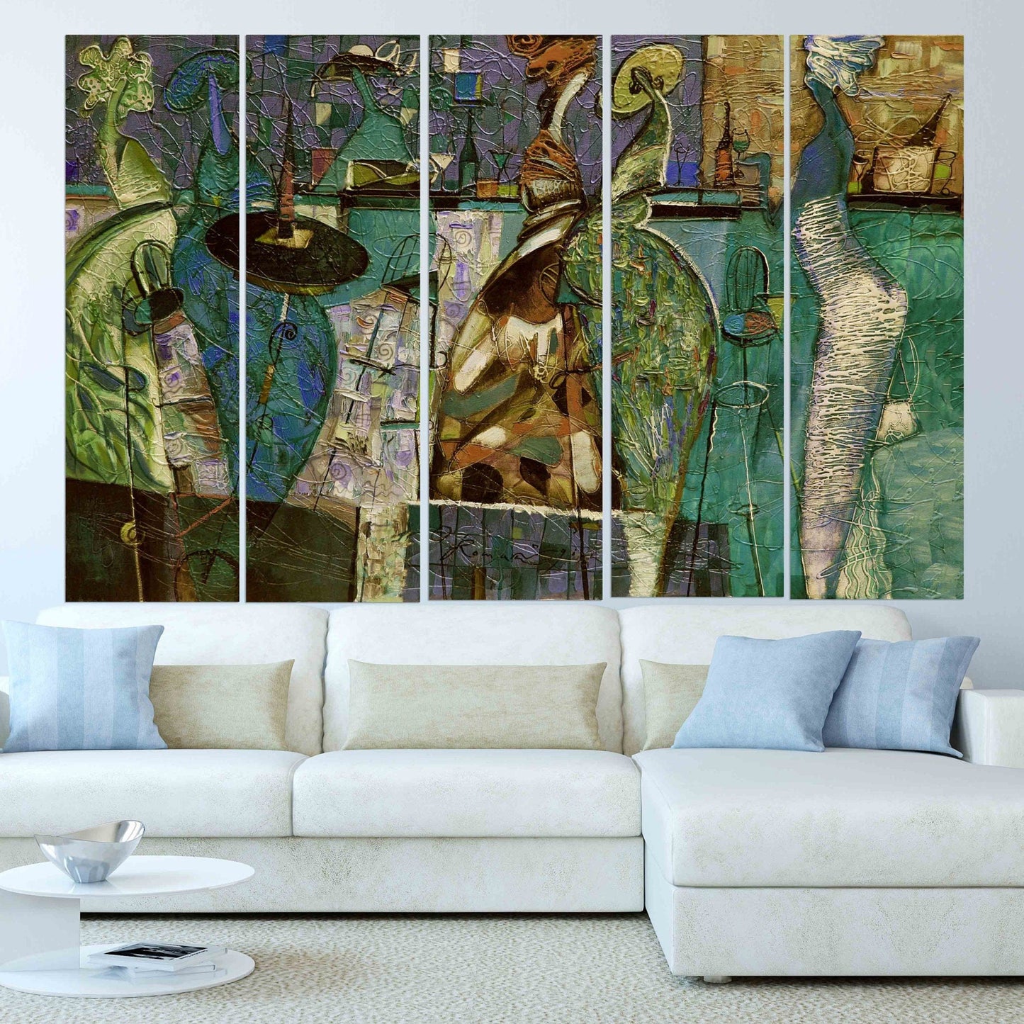 Woman figure abstract Abstract wall art paintings on canvas Abstract art print Multi panel wall art Abstract canvas Trendy wall art