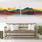 Mountain line art wall print Modern abstract art Abstract art print Multi panel canvas room wall decor Abstract wall art Abstract painting