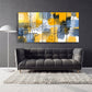 Blue and yellow rainbow clip art  Large wall art framed abstract Modern abstract art Multi panel canvas Abstract wall art Abstract painting