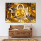 Buddha-Dekor, Wandkunst, indische Gemälde auf Leinwand, religiöse extra große Mehrteiler-Wandkunst, Geschenk zur Wohnungserwärmung