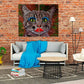 Crazy cat makeup oil painting pet portrait wall art farmhouse animal wall decor nursery extra large multi panel canvas art painting