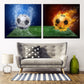 Football wall art Soccer ball art American Football Sports wall art Large abstract canvas art Soccer wall art football player gift