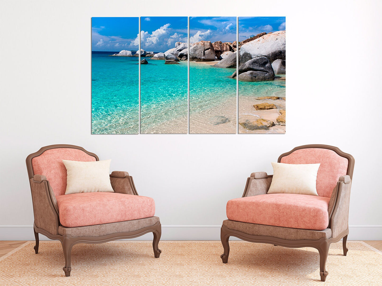 Seascape Nature wall art paintings on canvas Anime prints Sun sea sand Sea shore prints beach wall decor canvas painting