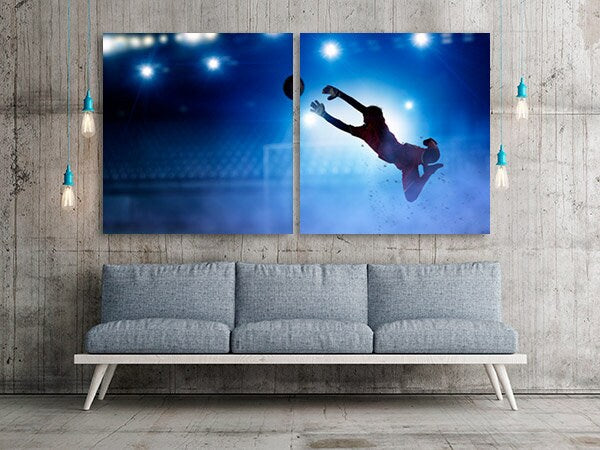 Football wall art Soccer ball art American Football Sports wall art Large abstract canvas art Soccer wall art football player gift