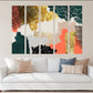 Abstract colorful painting large Modern abstract art Abstract expressionist painting Wall collage kit Abstract wall art Home wall decor